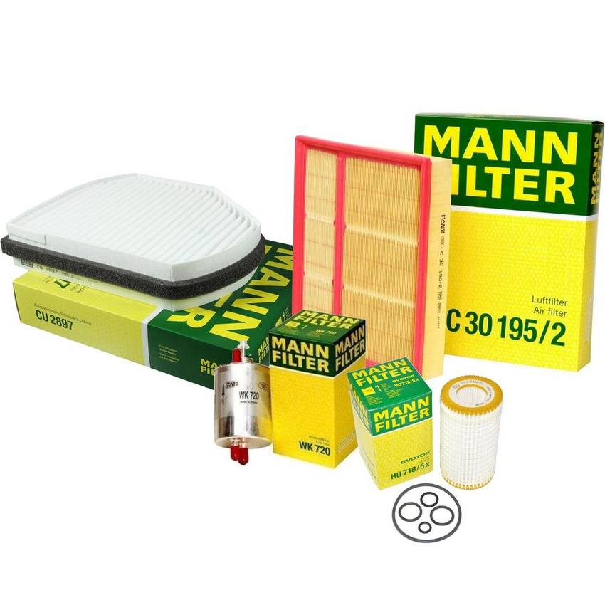 Mercedes Air / Cabin Air / Fuel / Engine Oil Filter Kit 604094130410 - MANN-FILTER 3739229KIT